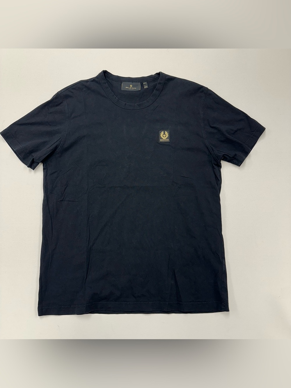 Belstaff Short Sleeve T-Shirt Chest Logo Patch Mens 2XL Black